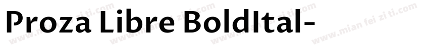 Proza Libre BoldItal字体转换